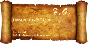 Hanus Otília névjegykártya